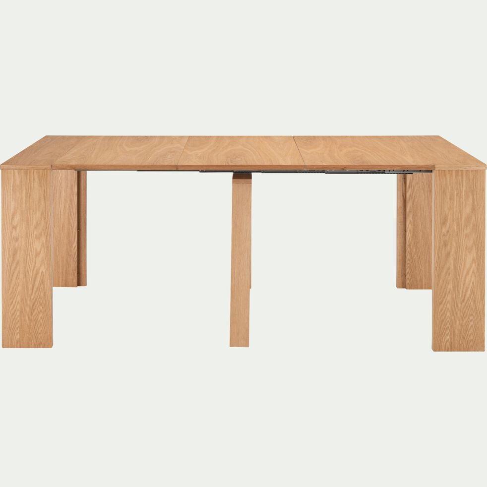 Table console en placage chêne - bois clair (2 à 8 places)-FELICITA