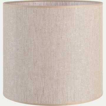 Abat-jour cylindrique en lin D32cm - gris clair-ARLES