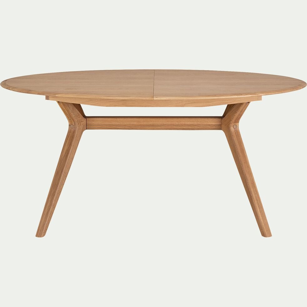 Table de repas ovale extensible bois massif - bois clair (6 à 8 places)-CARMEN