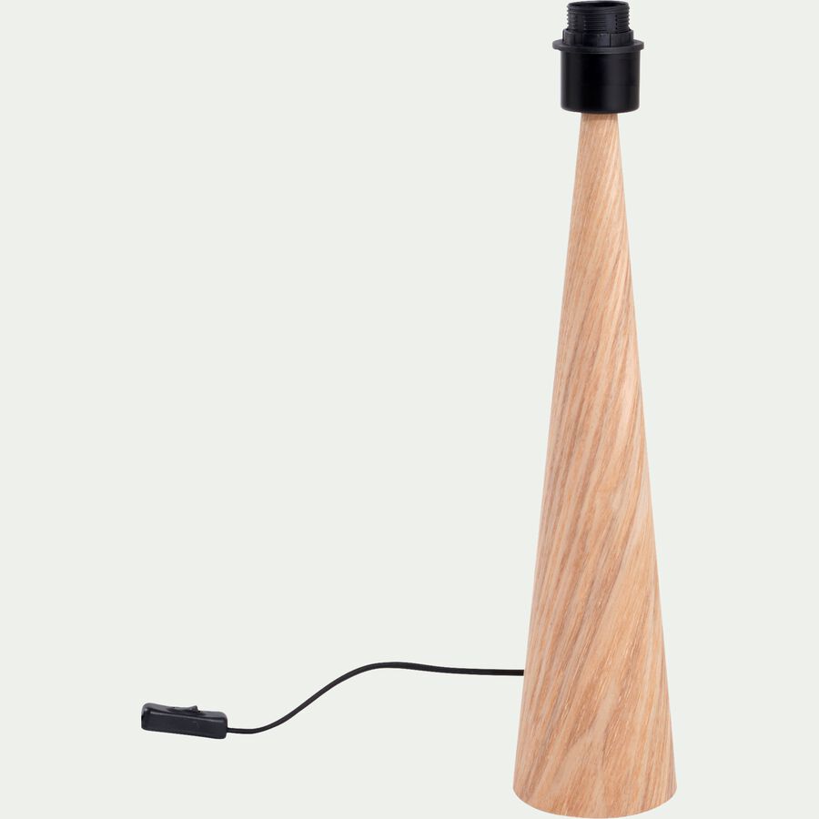 KONE Pied de lampe à poser en métal effet bois clair H51,5cm - naturel-KONE