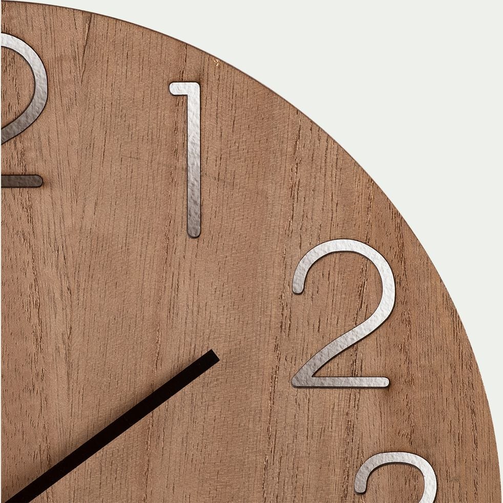 Horloge en bois - naturel D29,5cm-VILLORBANA