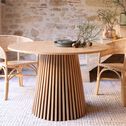 Table ronde fixe en chêne - bois clair (2 à 4 places)-ITALO