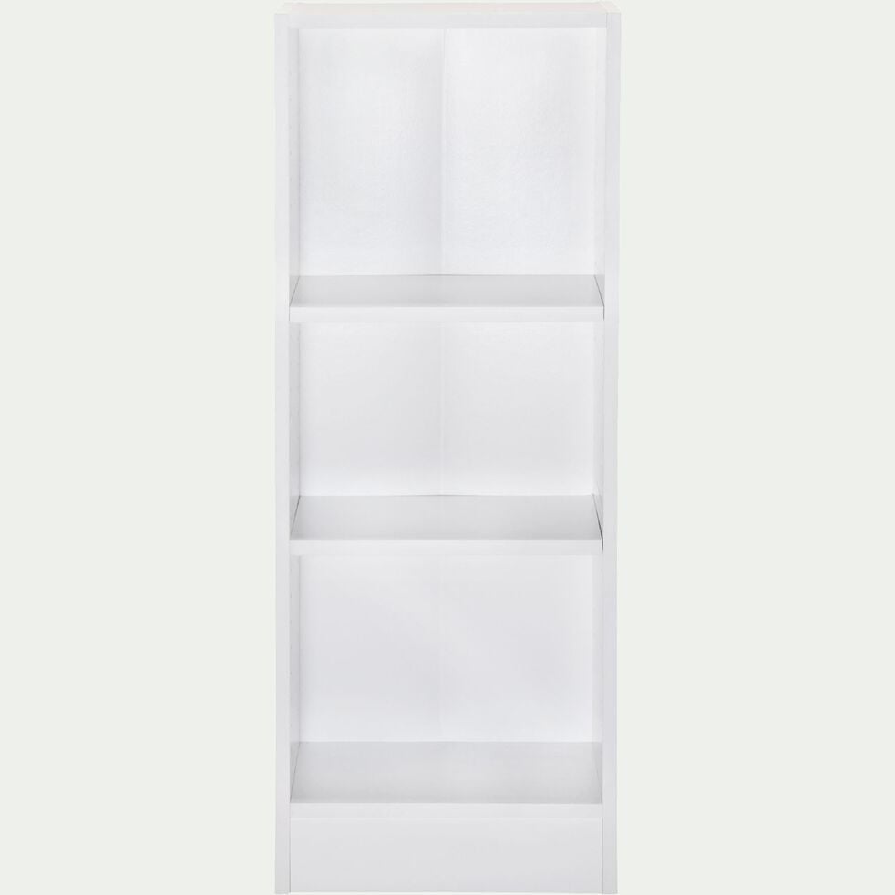 Petite bibliothèque en bois 3 tablettes - blanc H107xL40cm-BIALA