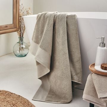 Drap de bain en coton peigné - beige alpilles 100x150cm-AZUR