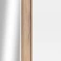Armoire dressing d'angle avec 1 porte en bois effet chêne - blanc H235xL96cm-NESTOR