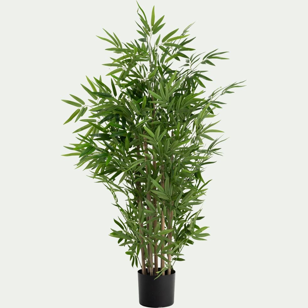 PAULOUN - Plante artificielle décorative bambou - vert H120cm