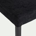 Chaise en tissu et piètement hêtre massif - noir-LUKAVAC