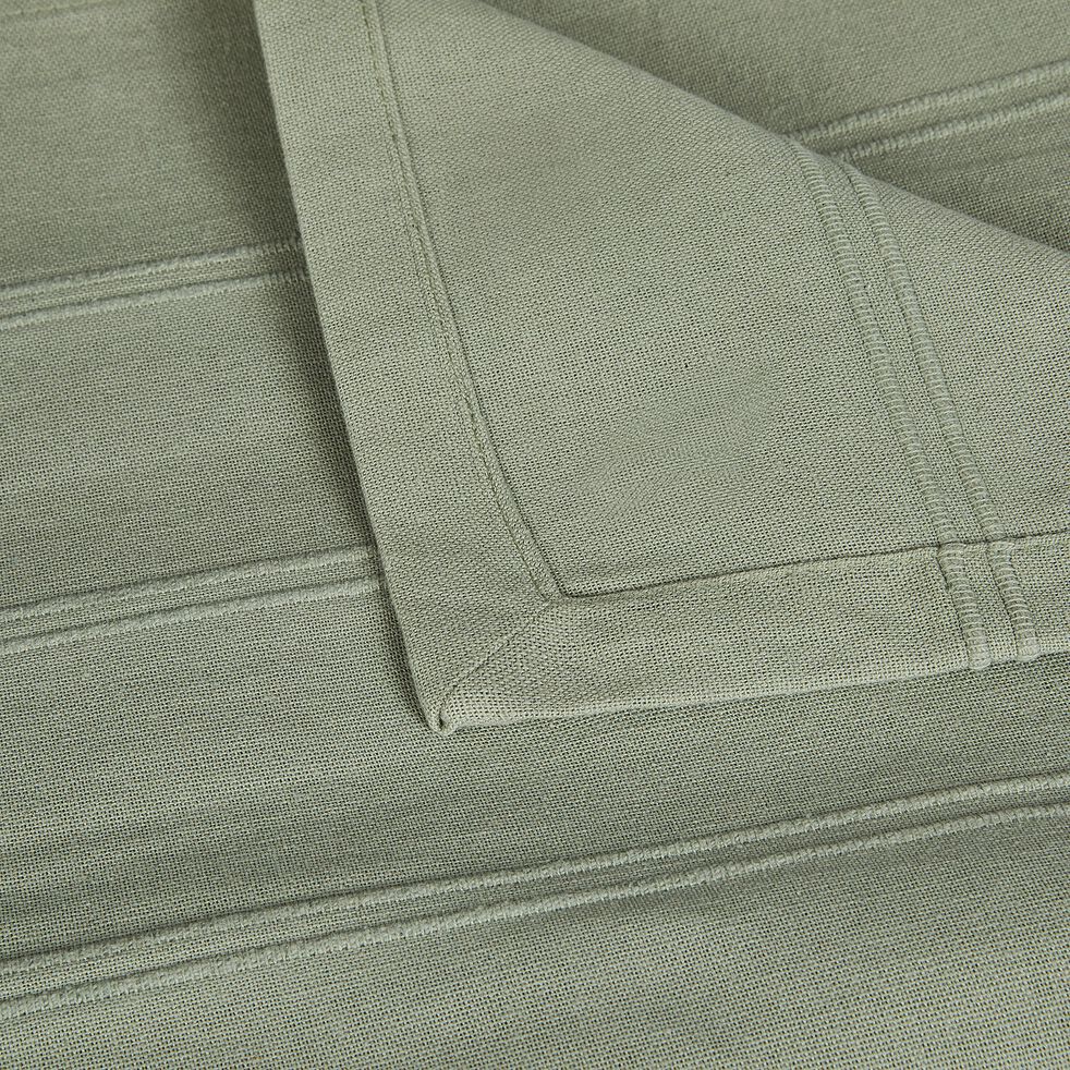 Couvre-lit tissé en coton 180x230cm - vert olivier-BELCODENE