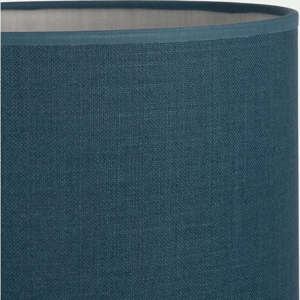 Abat-jour cylindrique en coton D60cm - bleu figuerolles-MISTRAL
