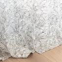 Rideau à œillets en coton et polyester motif Laurier 140x250cm - blanc-LAURIER