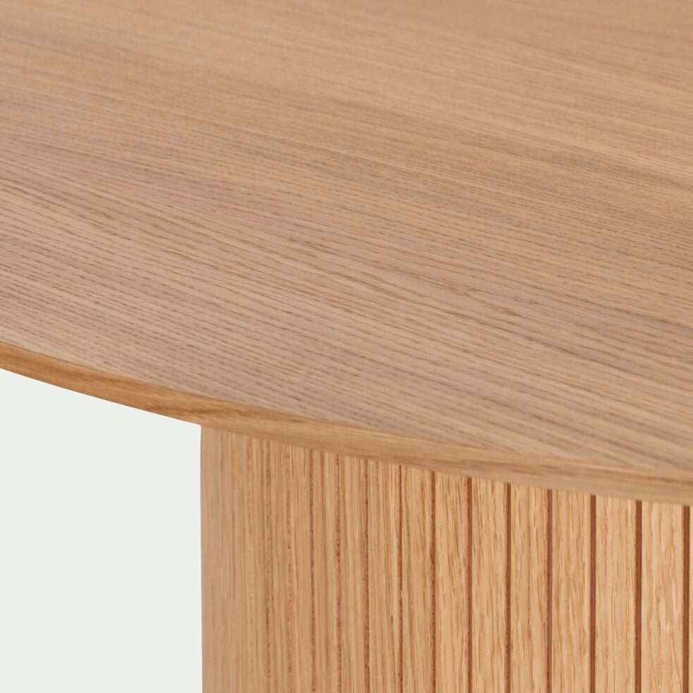 Table basse ronde en bois - bois clair D90xH44,8cm-JOZO
