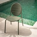 Chaise de jardin empilable en acier - vert cèdre-DOUNA