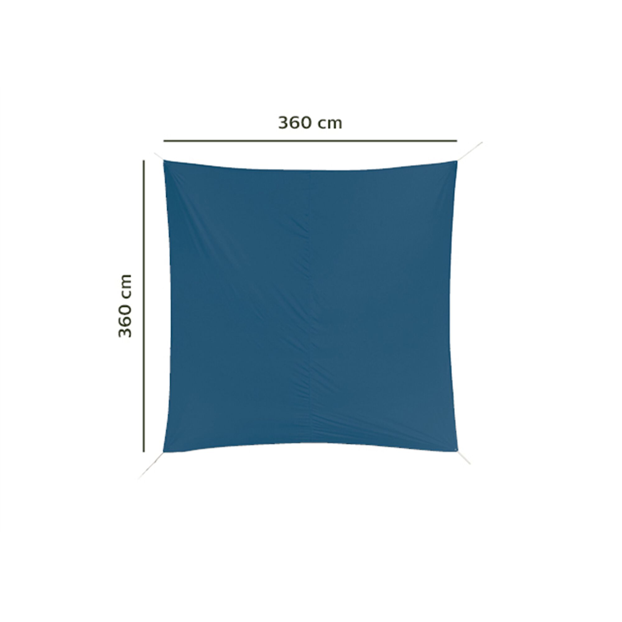 Voile d'ombrage carré 3,6m - bleu céou-ROSA