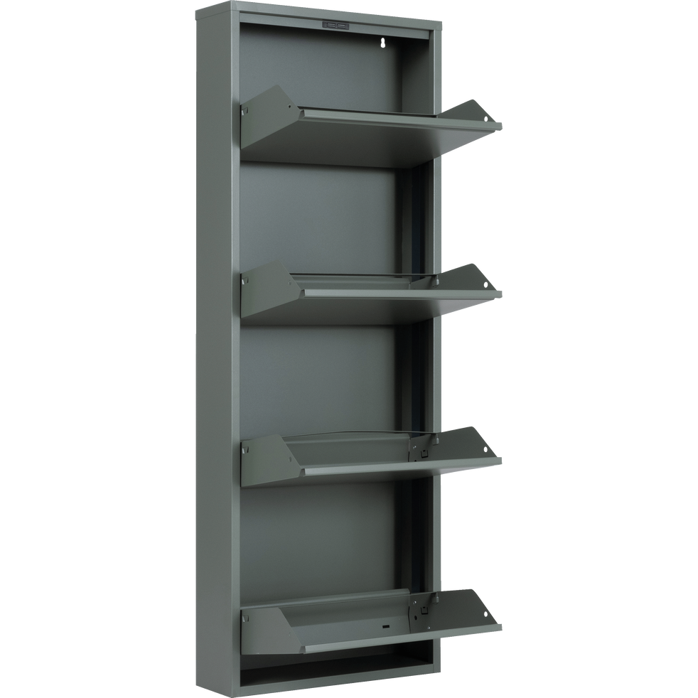 Meubles à chaussures en métal Vert cèdre 8 paires Lofter meubles