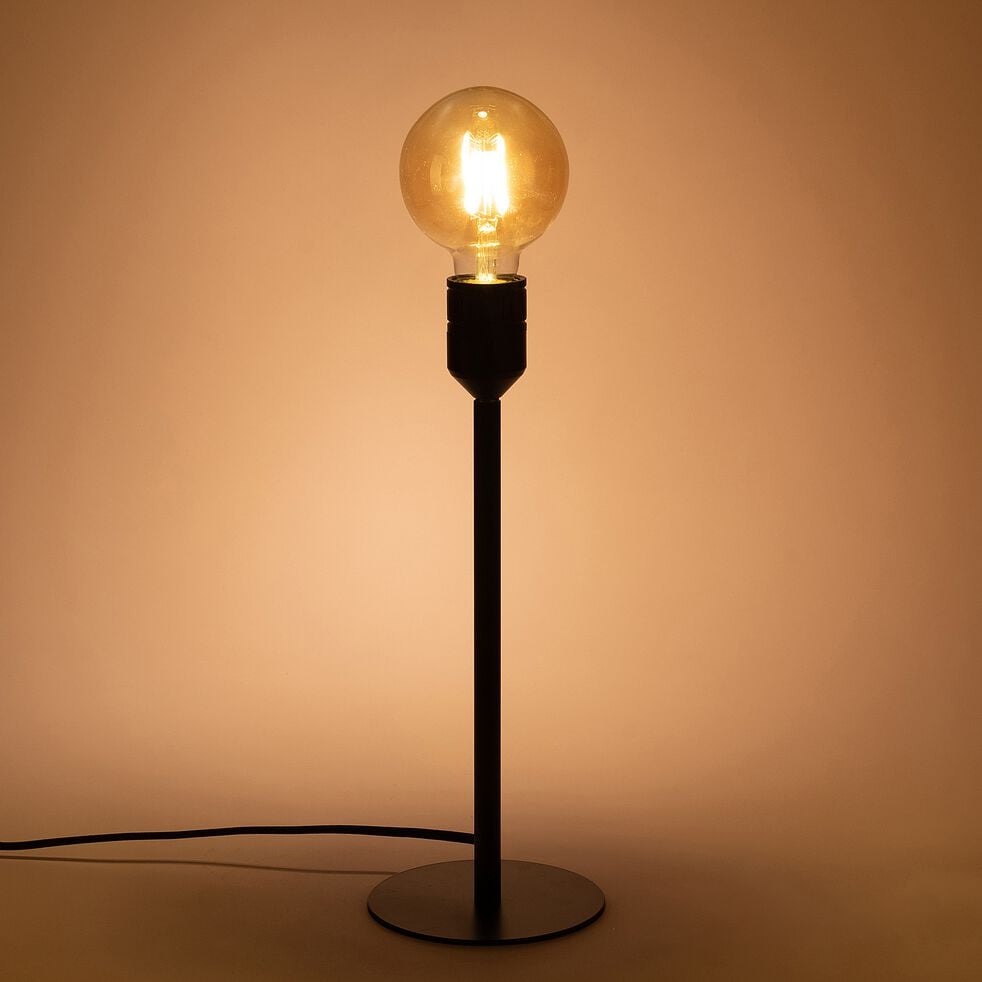 Pied de lampe à poser - noir H37,2cm-NANS