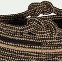Panier en corde de jute et coton - noir et naturel H25xL40cm-Naïla