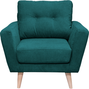 Fauteuil en tissu vert-ICONE