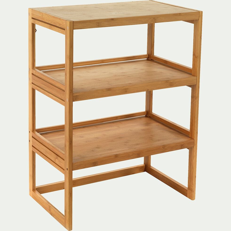 Etagere De Salle De Bains En Bambou 60cm Danong Colonne Et