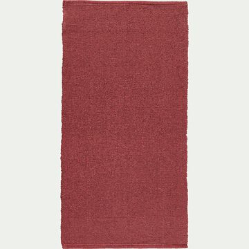 Descente de lit en coton - rouge ricin 60x120cm-CAMELIA