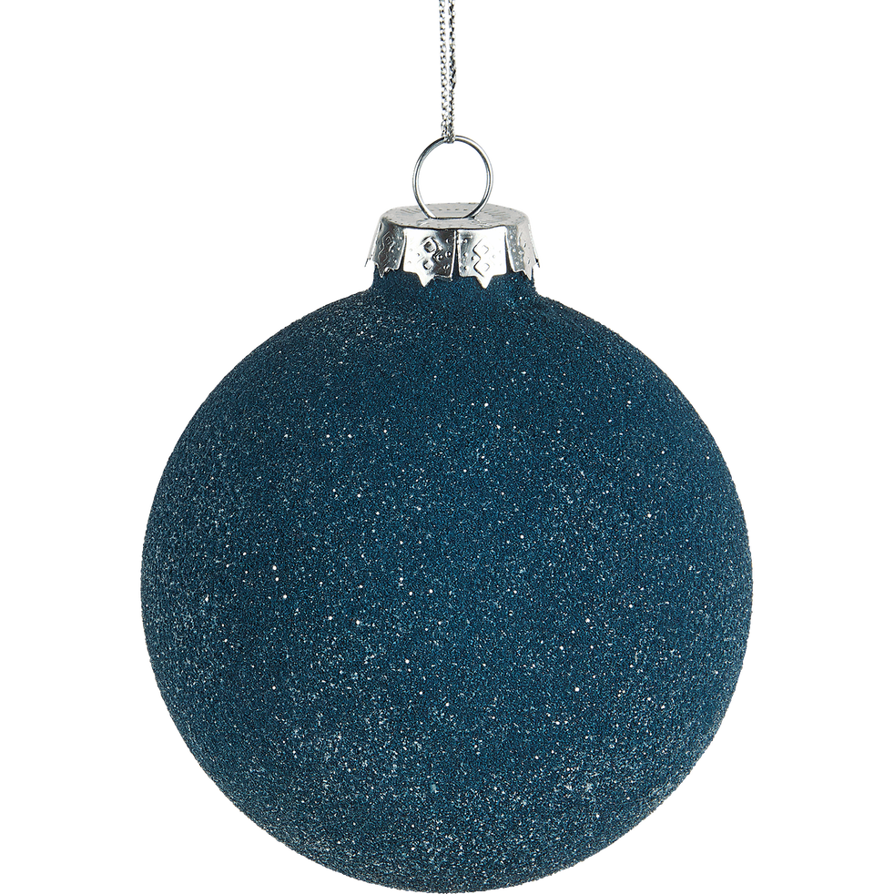 Simplon Boule De Noël En Verre Bleu D8cm