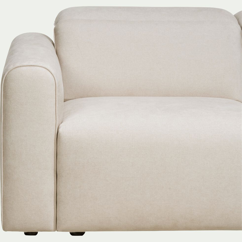 Canapé 3 places relax gauche en tissu - beige roucas-SACHA