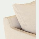 Canapé 4 places fixe en tissu joint - beige roucas-LENITA