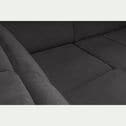 Canapé d'angle gauche convertible avec coffre en tissu doux - gris ardoise-ORIGANO