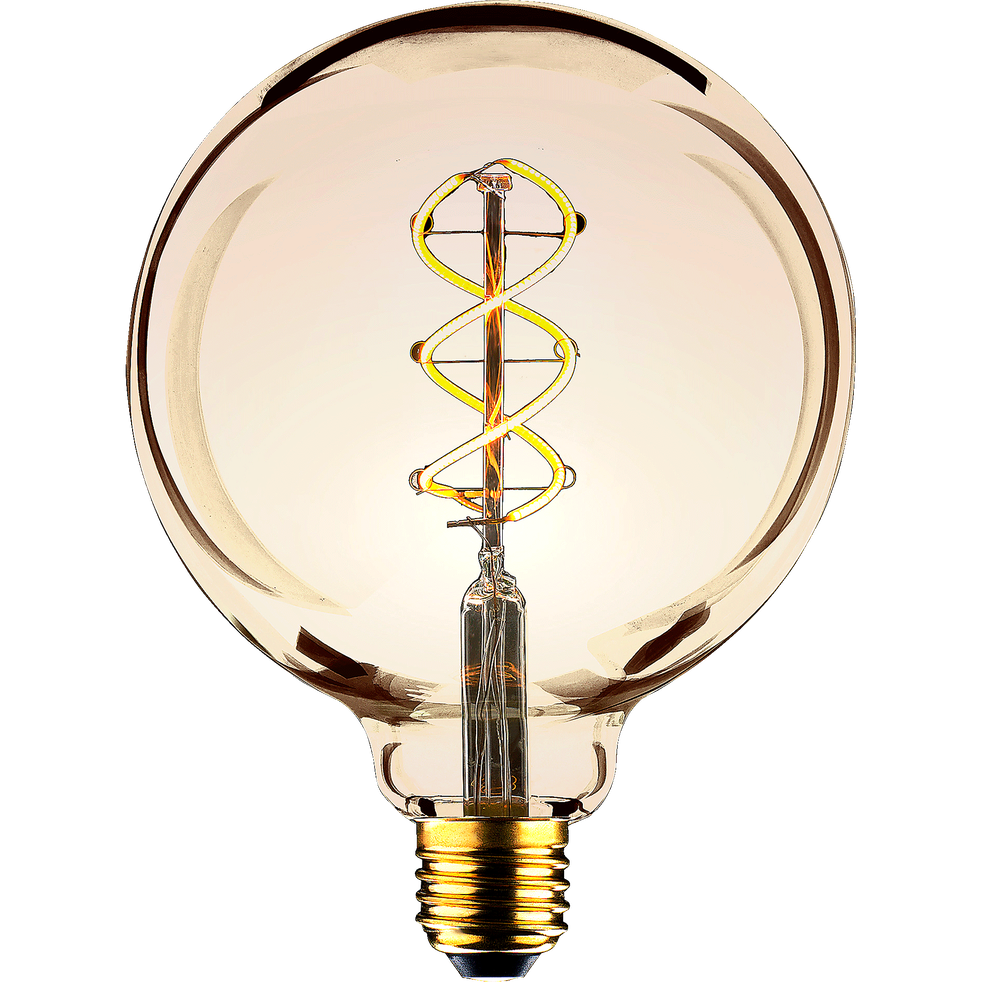 Ampoule LED décorative ambrée D9,5cm culot E27 GLOBE ampoules