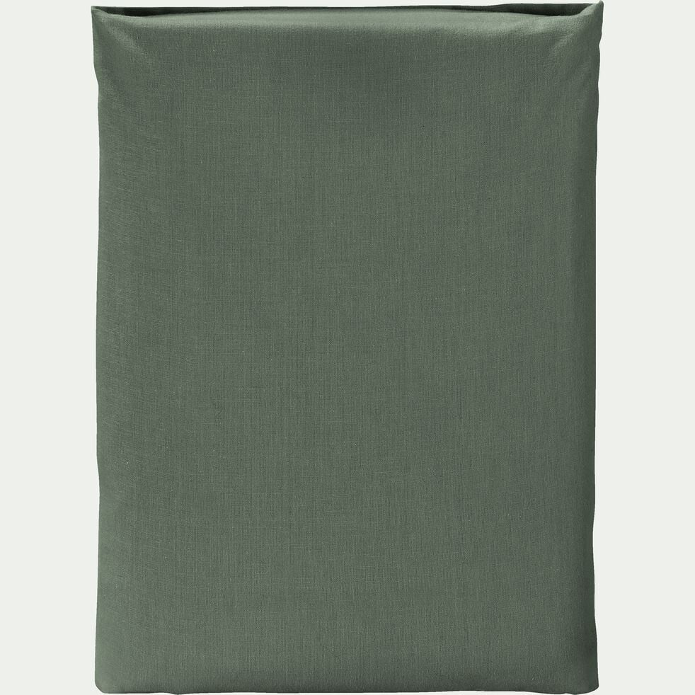 Drap plat en coton 180x300cm - vert cèdre-CALANQUES
