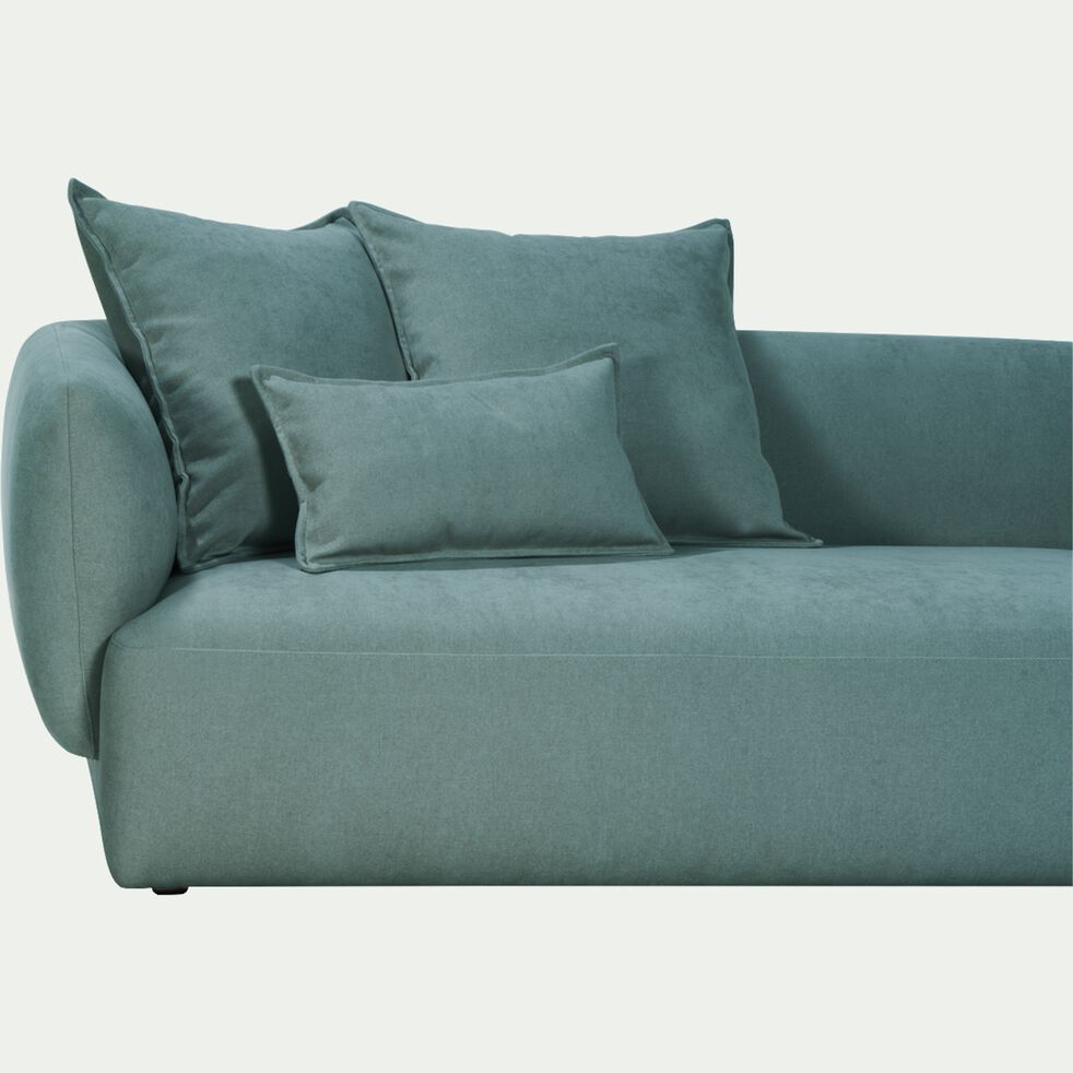 Canapé d'angle droit fixe en tissu - bleu niolon-ALBA