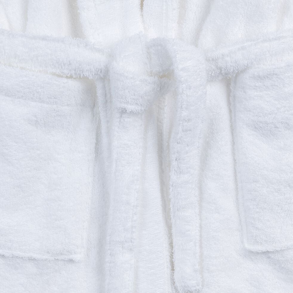 Peignoir en coton et polyester L/XL- blanc optique-AZUR