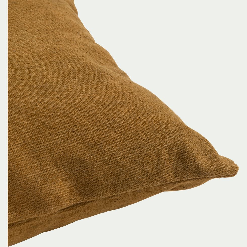Coussin uni en coton 45x45cm - brun alep-OBERI