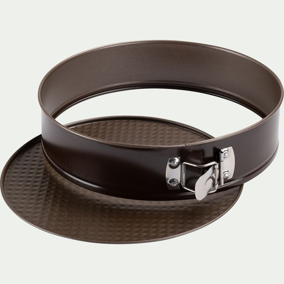 Moule à manqué rond démontable en acier D28cm - marron - GOBEL | alinea