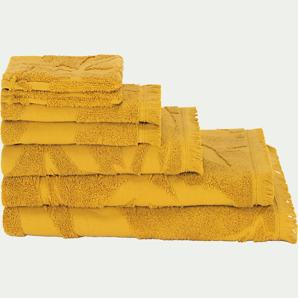 Tapis de bain en coton - jaune argan 50x80cm-RYAD