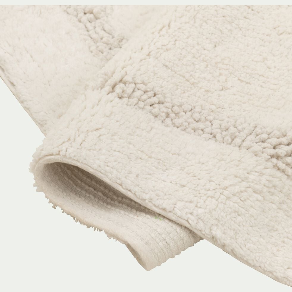 Tapis de bain en coton 50x80cm - blanc ventoux-LOUCETA