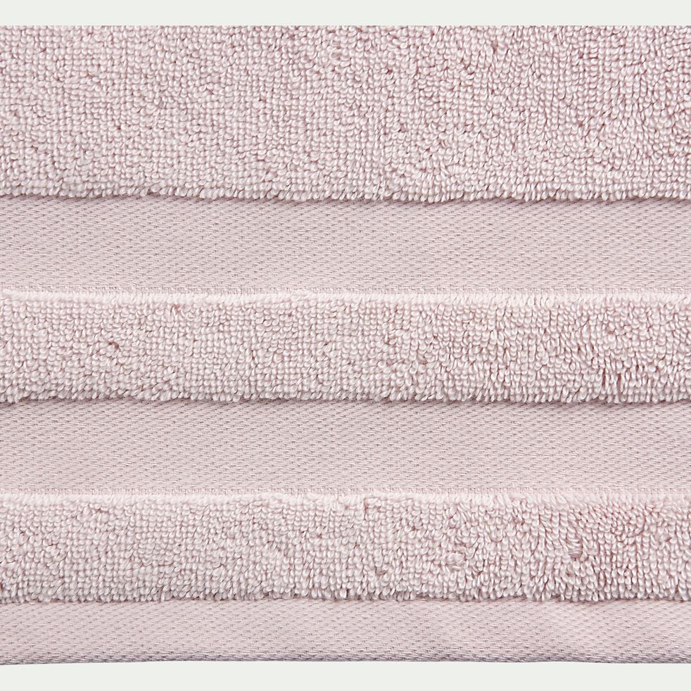 Lot de 2 serviettes invité en coton - rose simos 30x50cm-RANIA