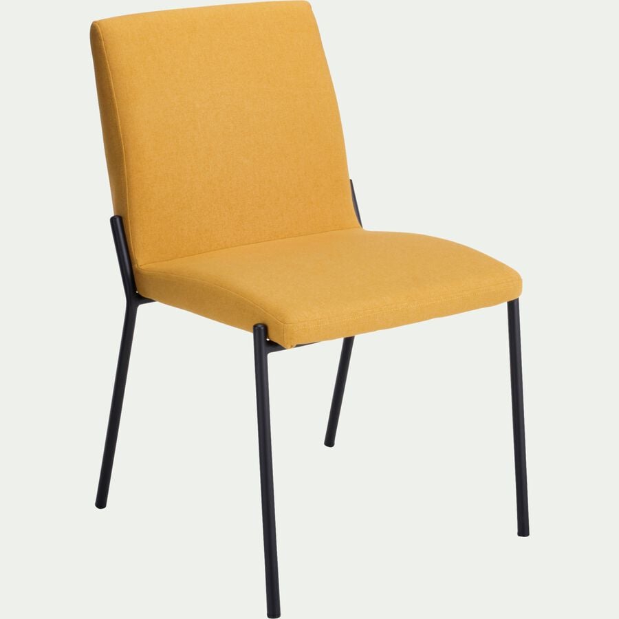 Chaise en tissu - bleu jaune argan-JASPER