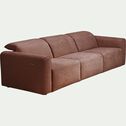 Canapé 5 places relax gauche en tissu - brun rustrel-SACHA