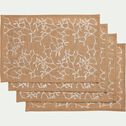 Lot de 4 sets de table motif gui en jute 30x45cm - naturel - UZES | alinea