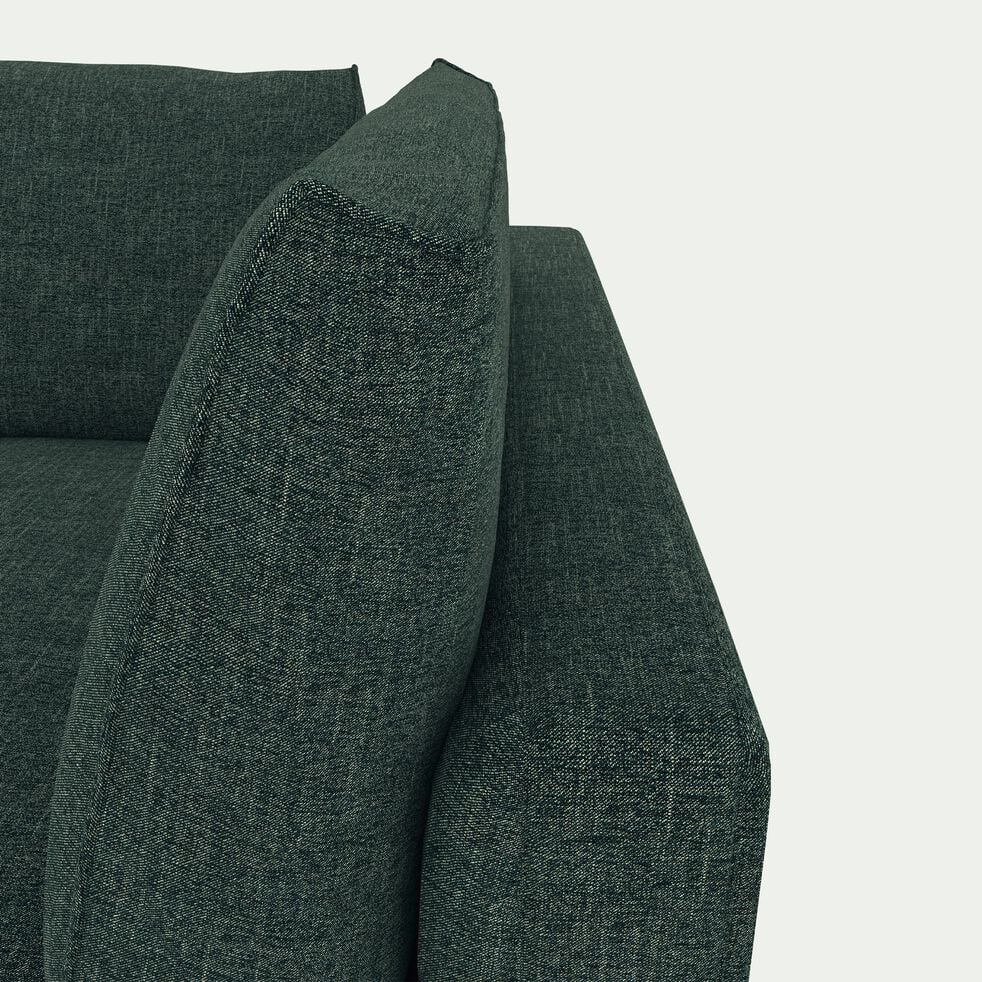 Canapé d'angle droit en tissu tramé - vert cèdre-AUDES