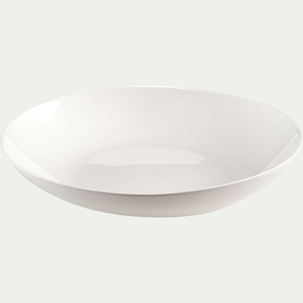 Assiette creuse en porcelaine D21cm - blanc-SENANQUE
