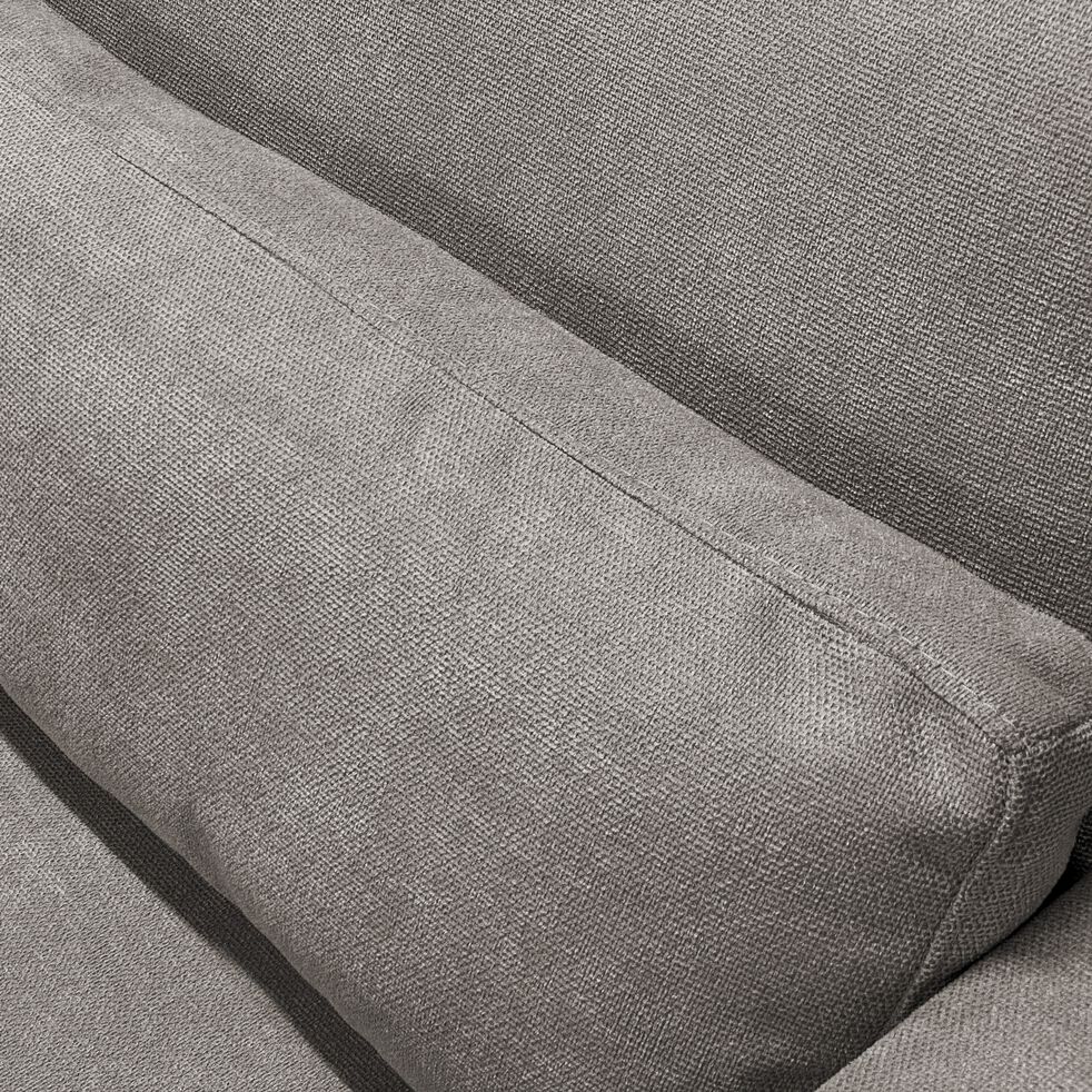 Canapé 5 places fixe en tissu - gris moyen-BATIS