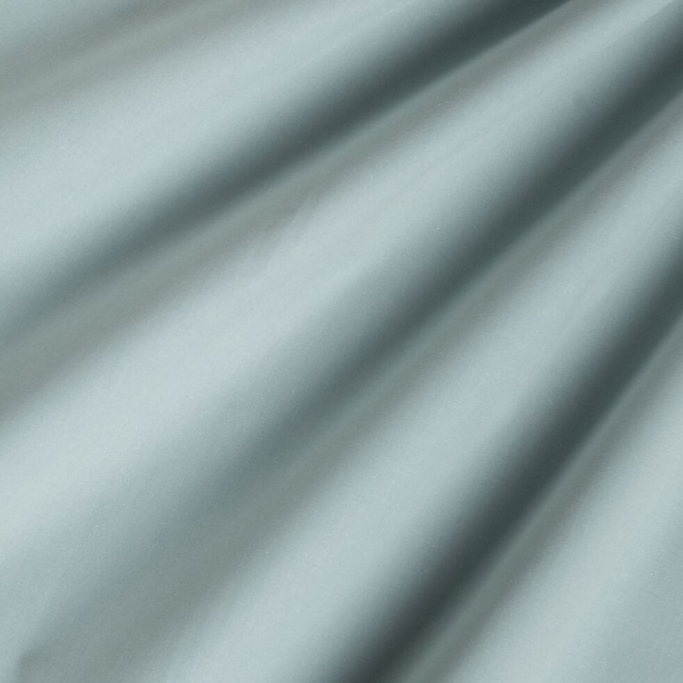 Drap plat en percale de coton  270x300cm - bleu calaluna-FLORE