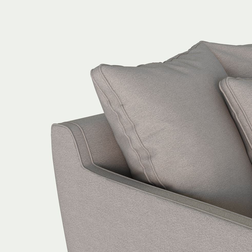 Canapé 5 places fixe en tissu joint - gris borie-LENITA