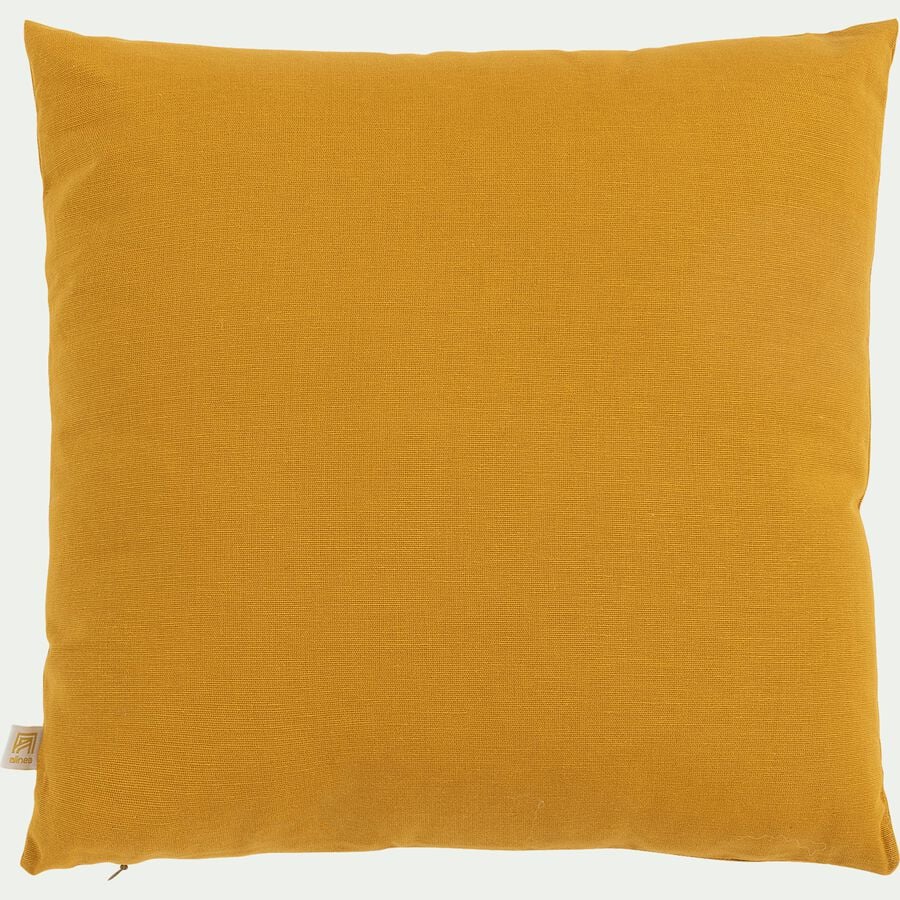 Coussin en coton 40x40cm - jaune argan-CALANQUES