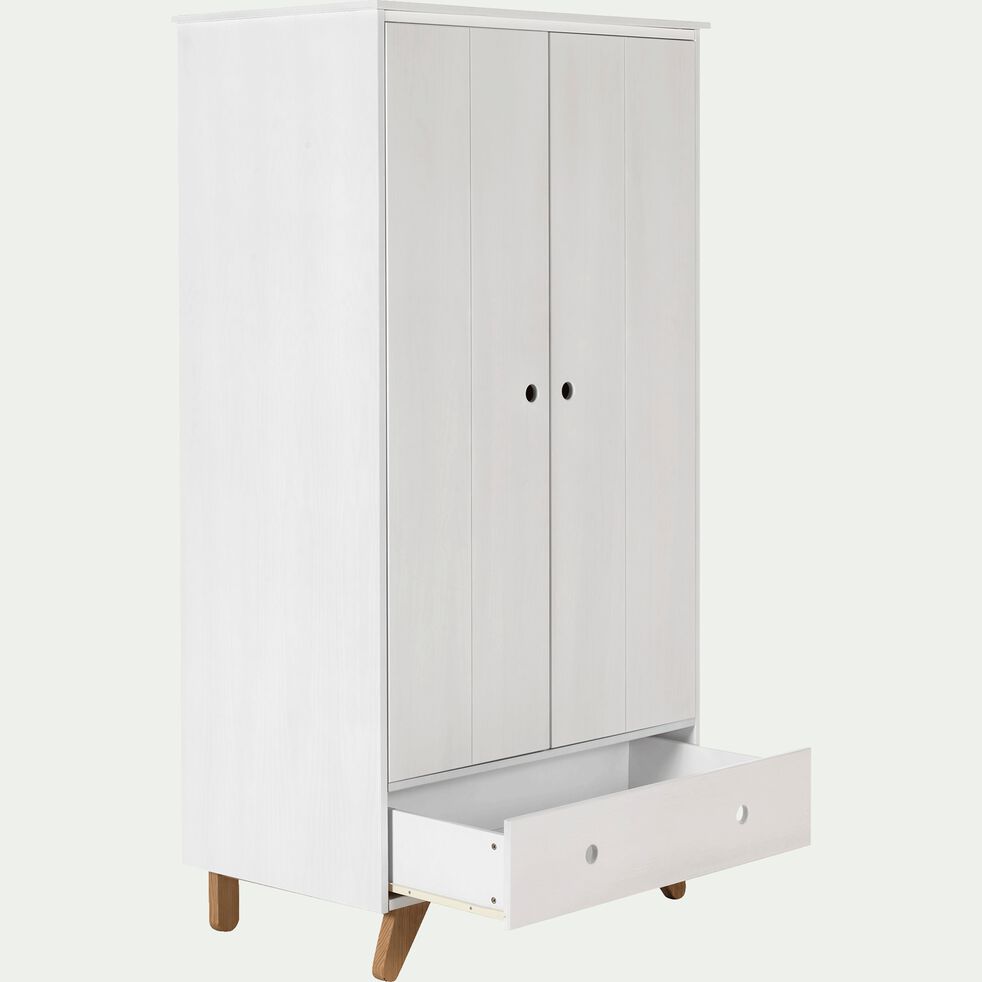 Armoire 2 Portes Battantes Et 1 Tiroir En Pin Massif Blanc Tipi 95x180 Cm Armoire Enfant Alinea Armoire 2 Portes Battantes Et 1 Tiroir En Pin Massif Blanc Tipi 95x180 Cm Armoire Enfant Alinea