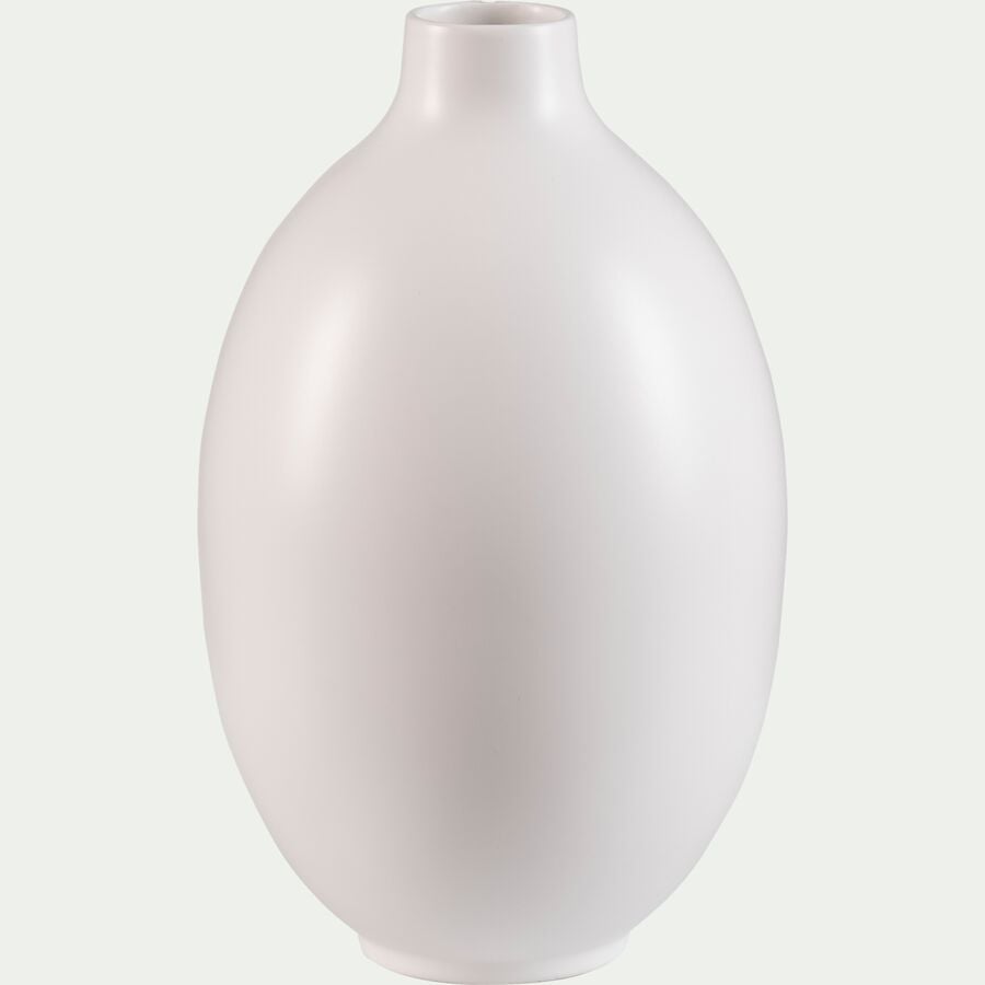 Vase boule en céramique H35cm - blanc ventoux-HYDRIE