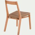 Chaise en eucalyptus et corde - bois clair-ZAGO