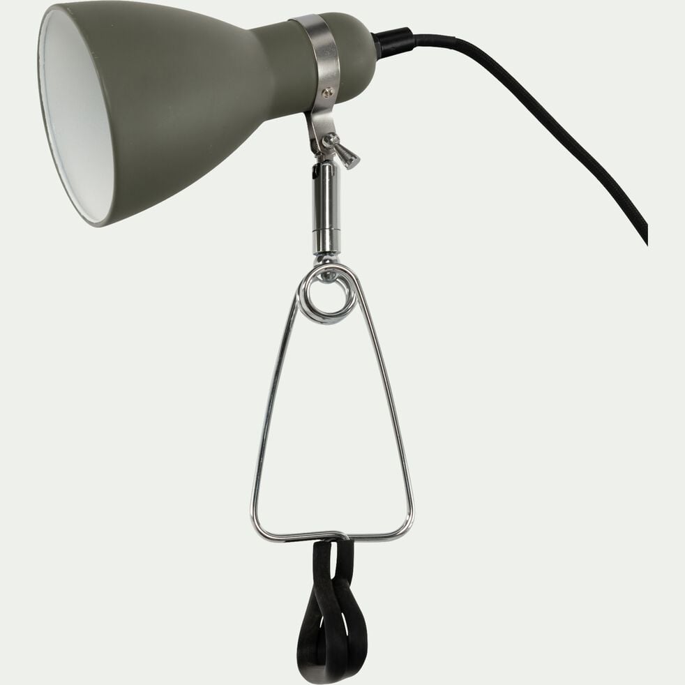 Lampe à pince électrifiée en acier - gris H34cm-LONIE