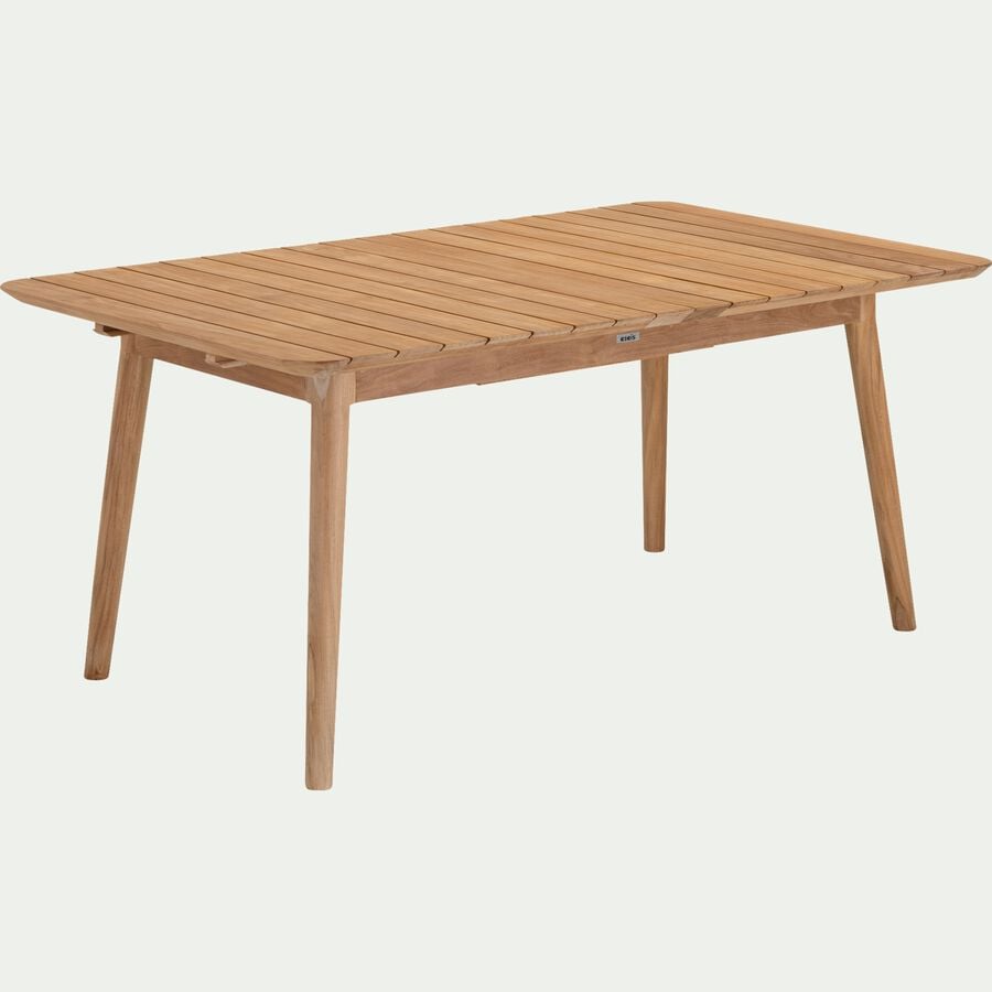 Table de jardin extensible en teck - bois clair (6 à 10 places)-BEAUSOLEIL